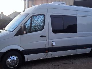 Atbīdāms stikla logs ar mazo logu, MB-Sprinter no 2006, VW-Crafter no 2006-2018, labā puse, Carbest