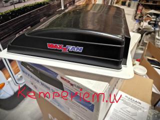  Maxxair Mini Vent Deluxe, Black, 40x40cm,12V ar LED gaismu