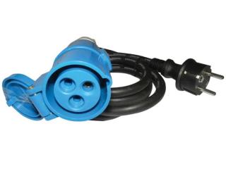Adapteris CEE ar vāciņu un kabeli 1,5metri, 3 x 2,5 mm² 