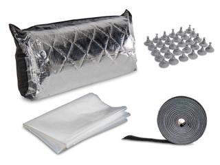 Termo sega Do-it-yourself, 7slāņu materiāls 3,5 x 1,55metri, krāsa: melna / sudraba