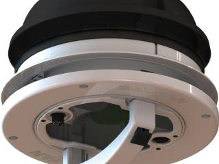 Jumta-Sienas ventilācija ar ventilatoru un LED apgaismojumu, 12V, melna