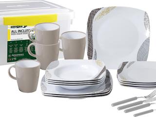 Melamīna trauku komplekts, 36 vienības, Brunner