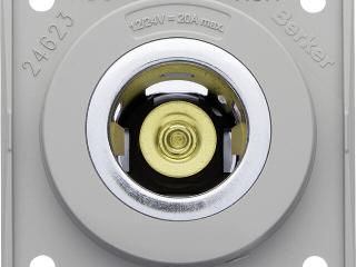 Berker 12V/20A elektrības ligzda, krāsa-pelēka