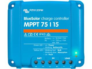 Victron energy SmartSolar 12/24V, MPPT 75/15 Saules paneļu uzlādes kontrolieris 