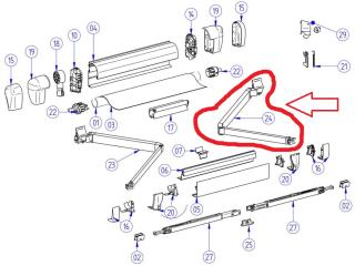 Thule Omnistor 5200, labās puses roka, OEM 