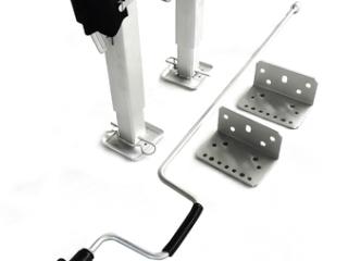 Atbalsta mehāniskās regulācijas kājas, komplekts 2gb., augstums ir regulējams 290-460mm, max 500kg uz vienu balstu