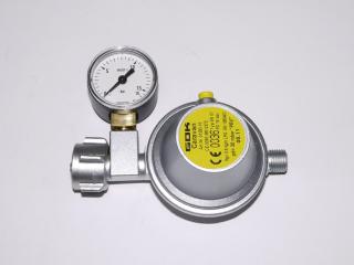 Gāzes reduktors 30mbar, 0,8 kg/h ar manometru, GOK