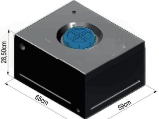 Ūdens tvertne 105L, A285 x G650 x Dz590mm