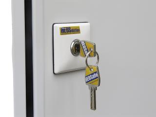 Durvju drošības atslēga - iebūvējama, 3gb., slēdzamas ar vienu atslēgu, HeoSafe