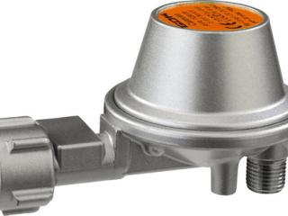 Gāzes reduktors 50mbar, 0,8kg/h, ar 90° pieslēgumu Westfalia kemperiem, GOK