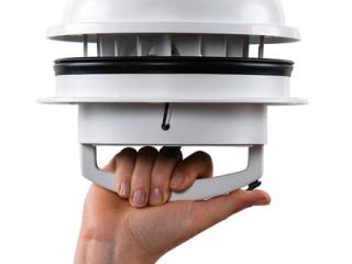 Jumta-Sienas ventilācija ar ventilatoru un LED apgaismojumu, 12V, balta, Maxxfan