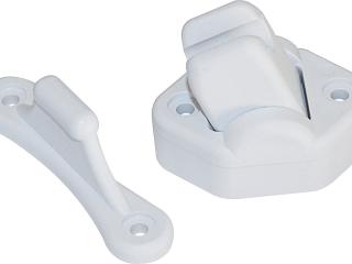 Durvju fiksators, biezums 9mm - balts, Dethleffs