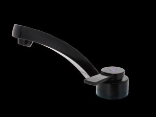 Ūdens krāns/maisītājs Florenz Compakt, noliecams, ar mikroslēdzi, melns matēts, montāžas vieta 33mm