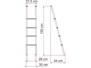 Trepe 159cm, Fiamma Deluxe 4B