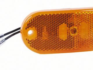 Sānu gabarītu lukturis ar atstarotāju - dzeltens, LED, 12V, 0,6W, Jokon