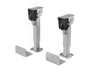 Atbalsta mehāniskās regulācijas kājas, komplekts 2gb., augstums ir regulējams 290-460mm, max 500kg uz vienu balstu
