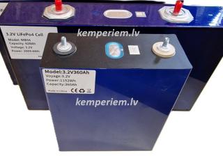  LiFePo4 litija dzelzs fosfāta akumulators 360Ah, 3,2V, 1gb.
