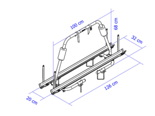 Velo turētājs uz dīseles Thule Caravan Light, max kravnesība 40kg 