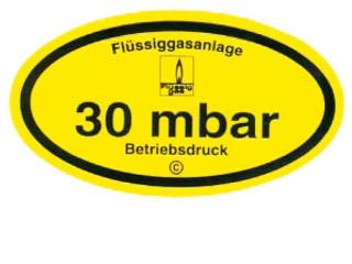 Gāzes darba spiediena uzlīme, 30mbar