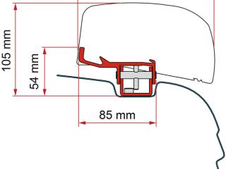 Adapteris VW T5/T6 H1/L1 bez jumta reliņiem, Fiamma F40