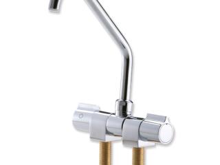 Ūdens krāns/maisītājs, noliecams un pagriežams, BEZ mikroslēdža, montāžas vieta 2 x 17mm, Trem