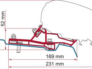 Adapteris Ford Transit L2H2, no 2014 gada, Fiamma F80S
