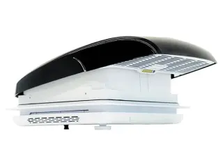 Jumta lūka 40x40, jumta biezumam 27-80mm, ar pulti, ar LED apgaismojumu, ar moskītu sietu un tumsas rollo, ar LED displeju pultī un lūkā, 12V, krāsa - balta