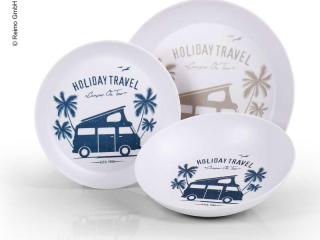 Melamīna trauku komplekts divām personām, Holiday Travel