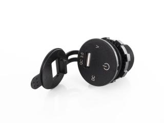  USB uzlādes ligzda 3A + Voltmetrs ar slēdzi 