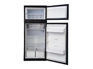Absorbera ledusskapis 144 litri, darbojas ar gāzi LPG, DC12V, AC230V, durvis veras uz abām pusēm