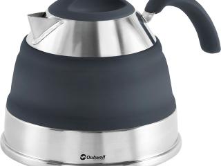 Silikona tējkanna Collaps no Outwell, 1,5L saliekama