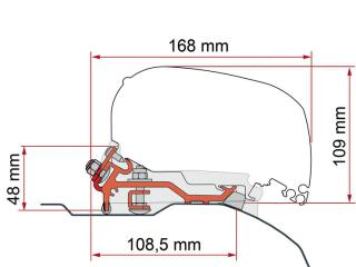 Adapteris Fiat Ducato no 06/2006, Fiamma F80S, Black