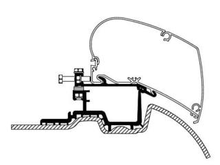 Adapteris Thule Omnistor 6sērijas marķīzēm, MB Sprinter no 2006, VW Crafter no 2006-2016