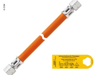 Gāzes šļūtene TGO 80cm, G 1/4" kreisais-kreisais