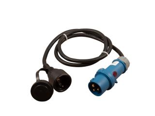 Adapteris ar kabeli 1,5 metri, kontrollampiņa, 3 x 2,5mm
