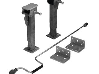 Atbalsta mehāniskās regulācijas kājas, komplekts 2gb., augstums ir regulējams 290-490mm, max 500kg slodze 