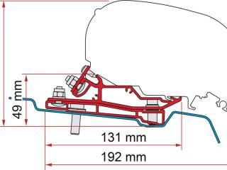 Adapteris Ford Transit L3H3, no 2014 gada, Fiamma F80S 