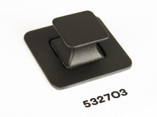 Mēbeļu furnitūra 37x37mm, komplekts ar mehānismu, tumši pelēks matēts