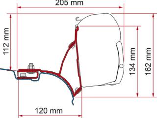 Adapteris VW T5/T6 Transporter vai Multivan bez C profila, Fiamma F45