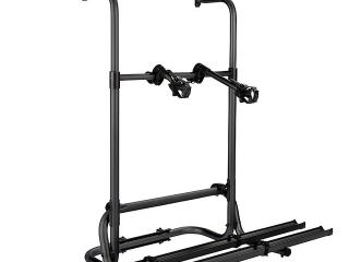 Velo turētājs 2 velosipēdiem, uzstādīšana pie sienas teleskopiska 85-145cm, melns, Quipon Bike Rack for 2