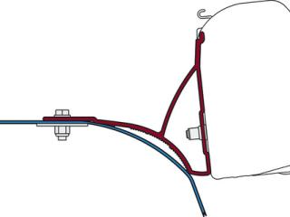 Adapteris Fiamma F45, Fiat Ducato no 06.2006 ar jumta bagāžnieku, 3gb.