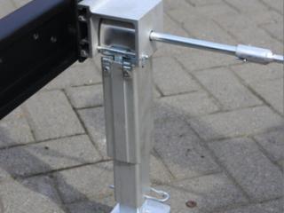 Atbalsta mehāniskās regulācijas kājas, komplekts 2gb., augstums ir regulējams 290-420mm, alumīnijs, max 1000kg slodze