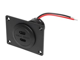  USB - 2 x C, PD/QC uzlādes ligzda 12v-24v, 2 x 30W