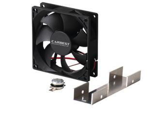 Absorbera ledusskapja ventilators ar termostatu, ietaupa 30% enerģijas, 12V - 1,8W